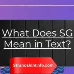 What Does SG Mean in Text?